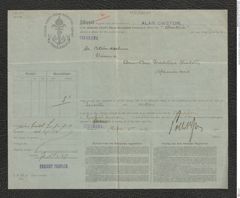 Nachlass Franz Steindachner, Frachtbeleg von Alan Owston an Franz Steindachner (08.09 1907), Inv.Nr. 375.01, Seite 5